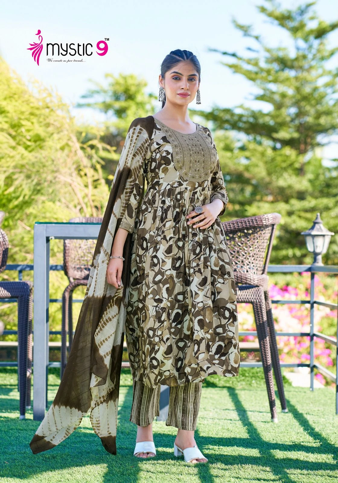 Mystic 9 Shanaya Vol 2 Premium Foil Print Wholesale Readymade Salwar Suit Catalog — Wholesale Readymade Suit, MPA wholesale from Surat - Gallery Image 6